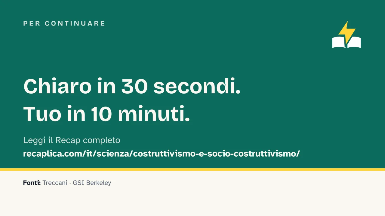 Slide 18 della presentazione su Costruttivismo: Per continuare