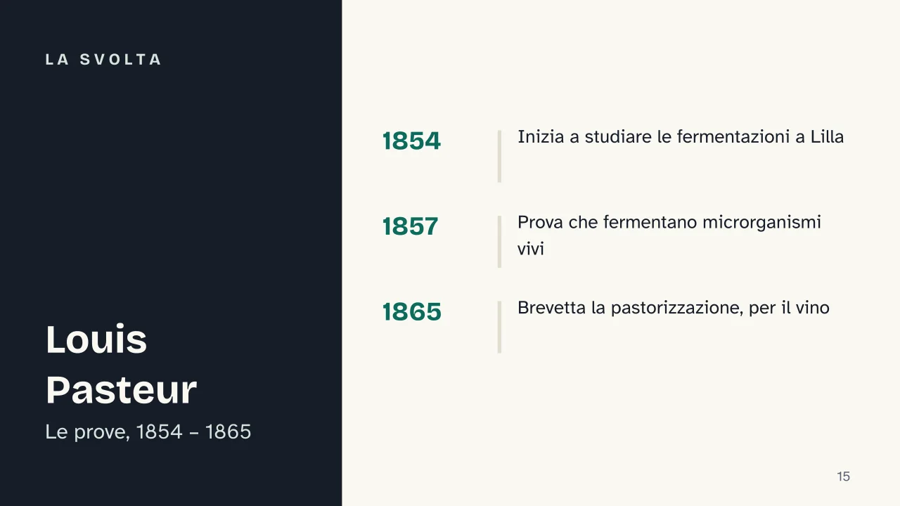 Slide 15 della presentazione su La fermentazione: La svolta