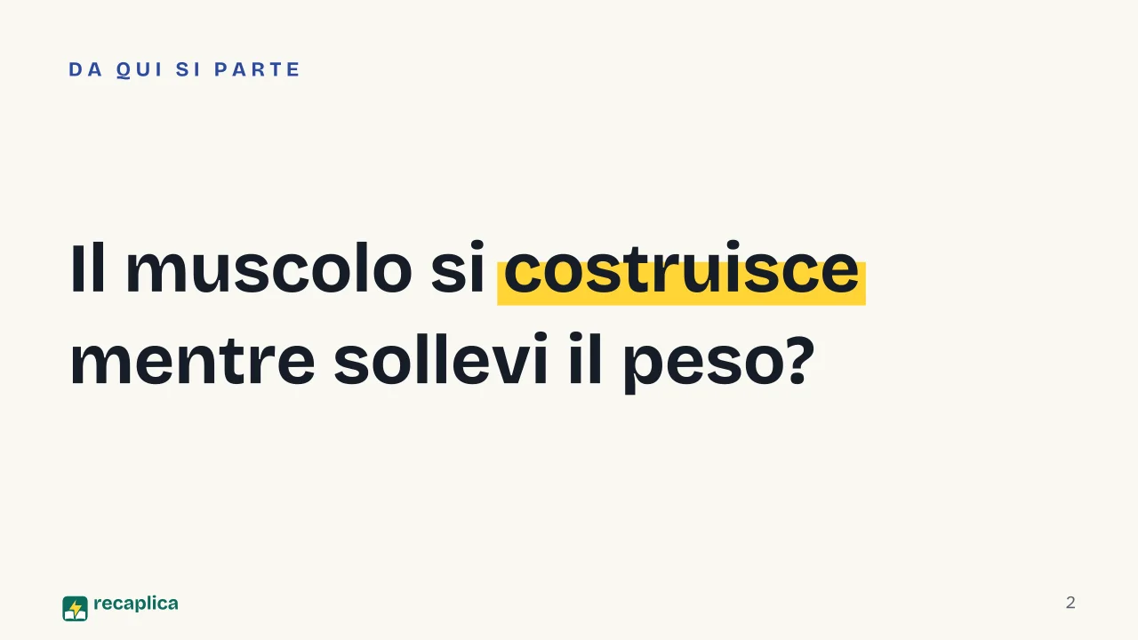 Slide 2 della presentazione su Ipertrofia muscolare: Il muscolo si costruisce mentre sollevi il peso?