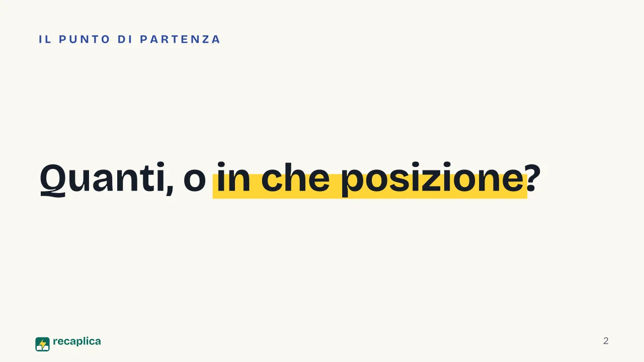 Slide 2 della presentazione su Numeri ordinali e cardinali: Quanti, o in che posizione?