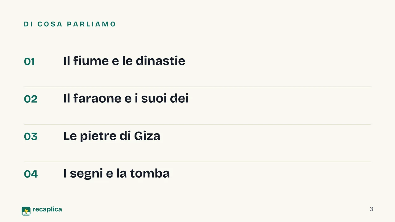 Slide 3 della presentazione su Civiltà egizia: Di cosa parliamo