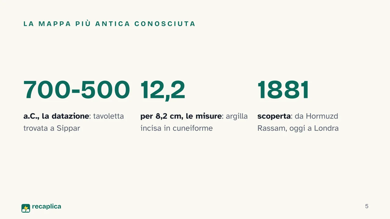 Slide 5 della presentazione su Mappa del mondo: La mappa più antica conosciuta
