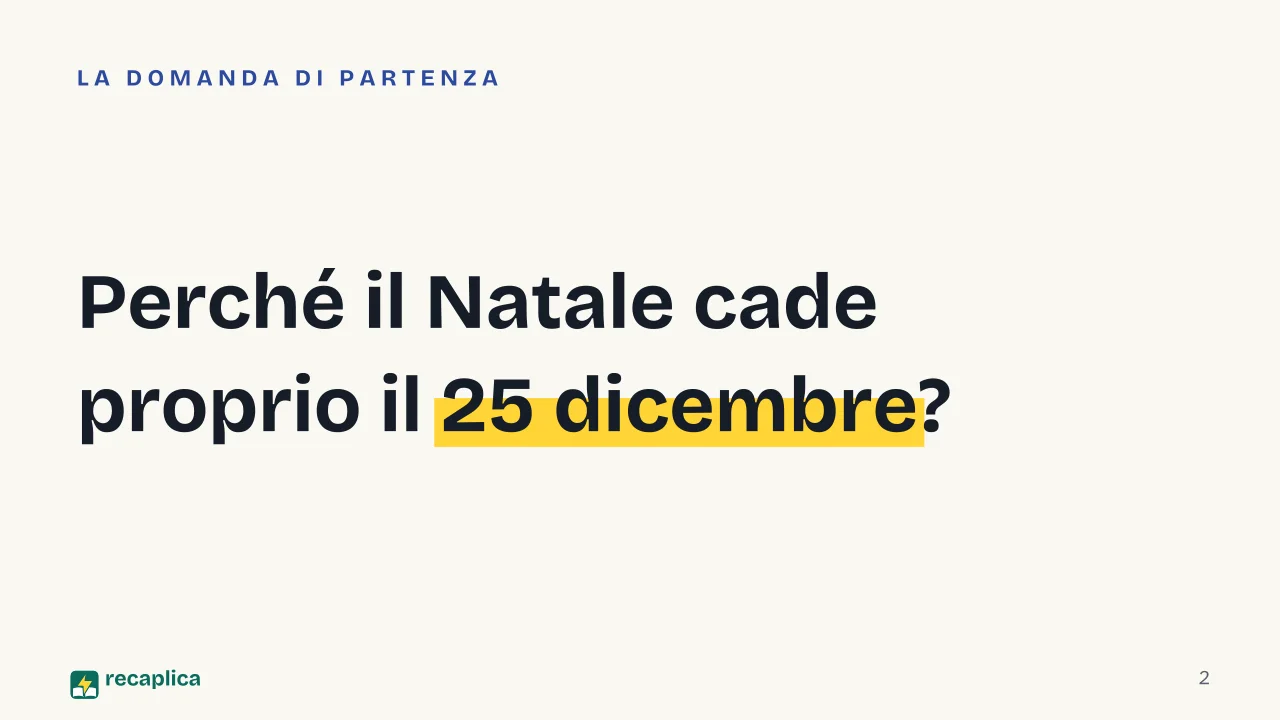 Slide 2 della presentazione su Storia del Natale: Perché il Natale cade proprio il 25 dicembre?