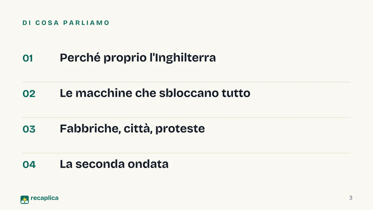 Slide 3 della presentazione su Rivoluzione industriale: Di cosa parliamo