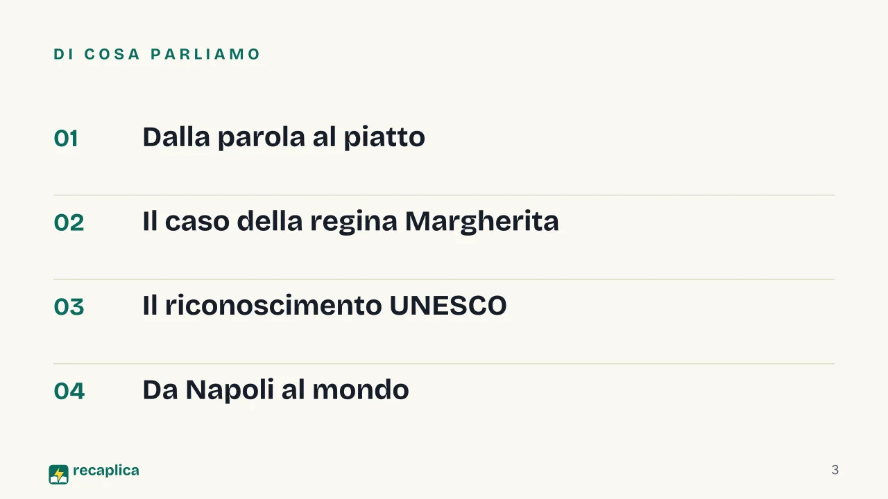Slide 3 della presentazione su Storia della pizza: Di cosa parliamo