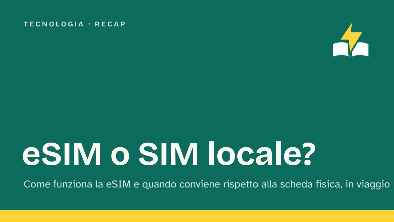 Slide 1 della presentazione su eSIM: eSIM o SIM locale?
