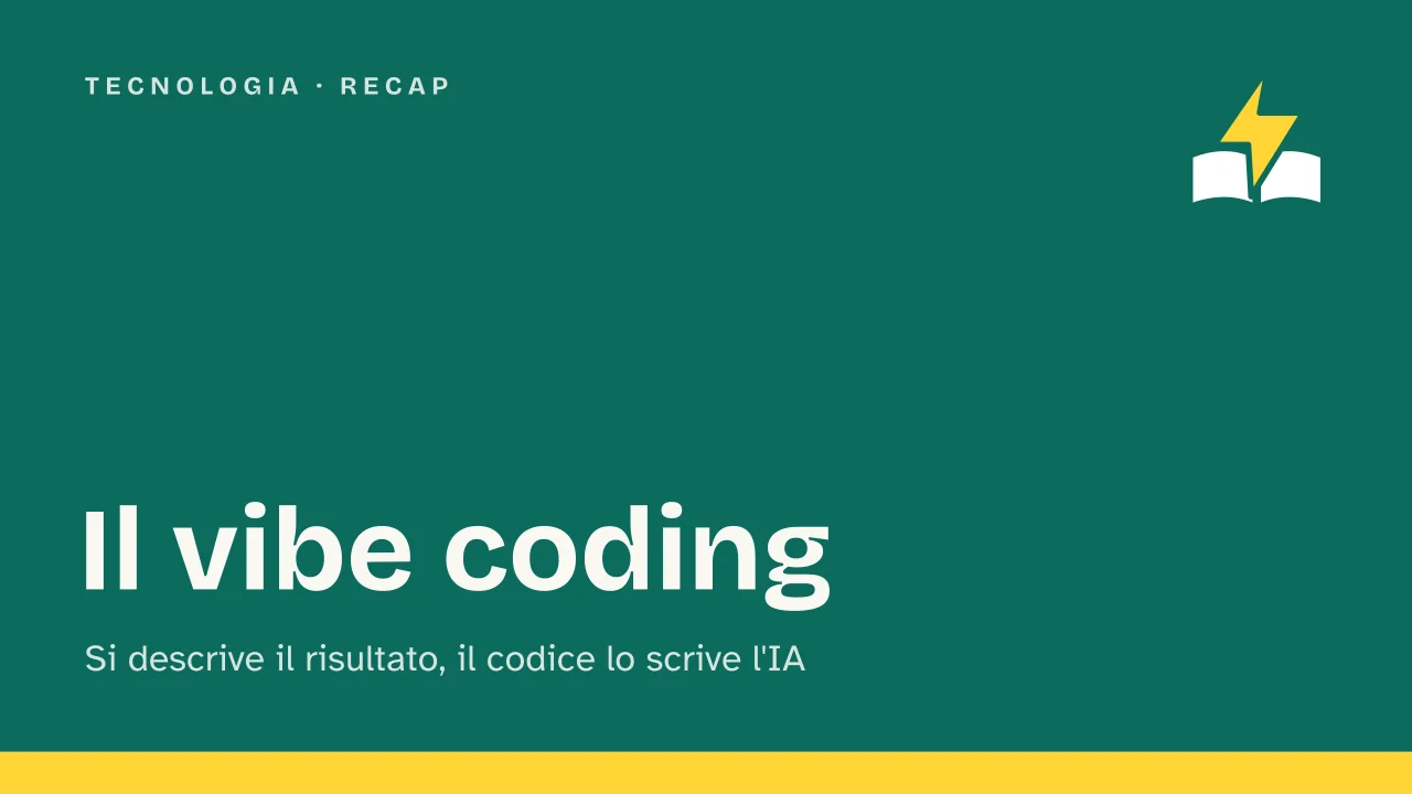 Slide 1 della presentazione su Vibe coding: Il vibe coding