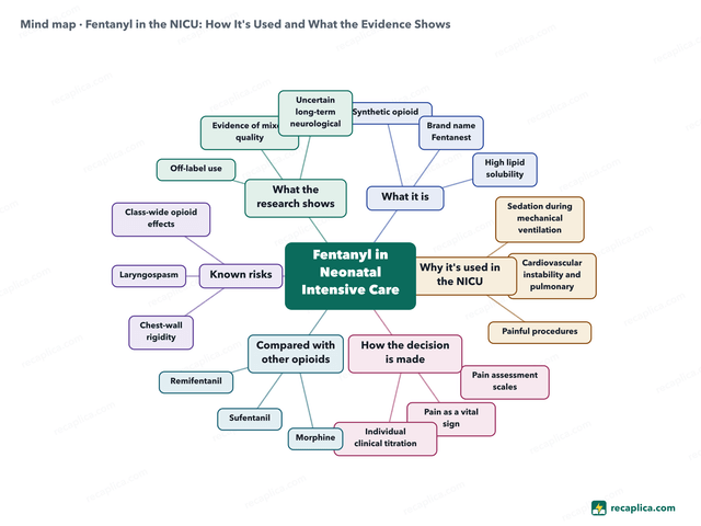 Mind map: Fentanyl in the NICU