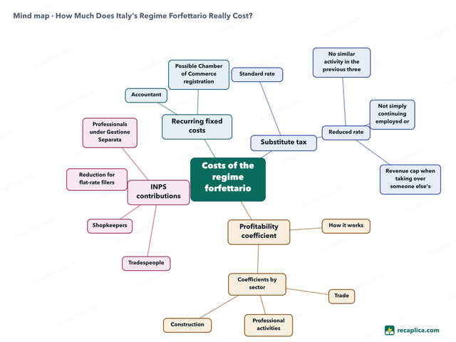 Mind map: How Much Does Italy's Regime Forfettario Really Cost?