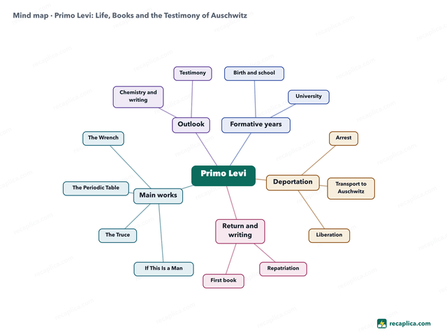 Mind map: Primo Levi