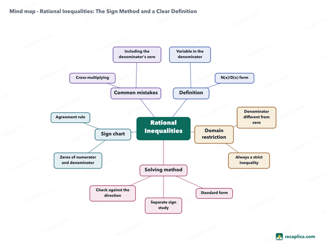 Mind map: Rational Inequalities